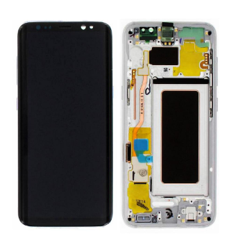 Original Écran Complet Vitre Tactile LCD Châssis Samsung Galaxy S8 (G950F) Service Pack Argent