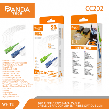 Pandatech CC202 Fibre Optique Patch Câble 20M