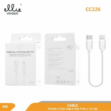 Ellietech CC226 Câble Ellitech PD20W 17cm pour Type-C vers iOS