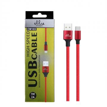 Ellietech CW103 Câble Type-C USB 2A 1M