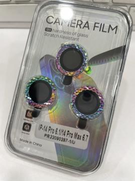 Film Caméra Verre Trempé 9H Anti-trace LOSANGE pour iPhone 14 Pro 6.1" / 14 Pro Max 6.7"