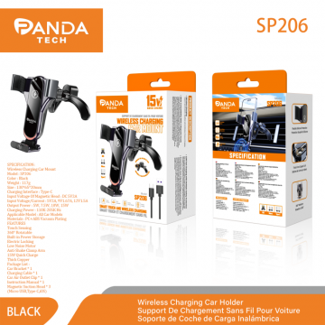 Pandatech SP206 Support de Chargeur de Voiture Magnétique Charge Rapide