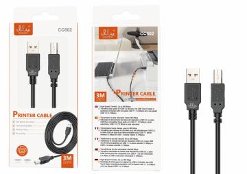 Ellietech CC602 Câble d'imprimante USB Type-B 3M