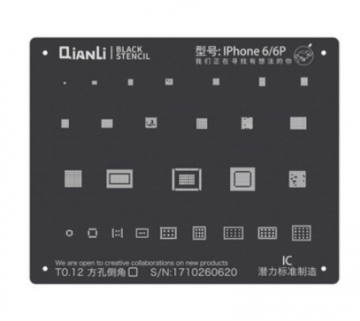 Qianli Moule Pochoir noir Plus GBA pour IP 6/6 PLUS