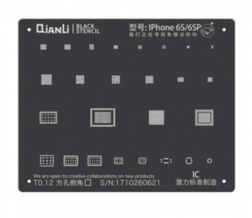 Qianli Moule Pochoir noir Plus GBA pour IP 6S/6S PLUS